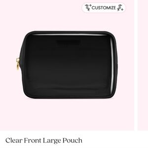 Stoney Clover Lane Noir Black Clear Front Large Pouch